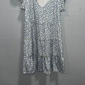 Altar'd State Blue and White Floral‎ Mini Dress
